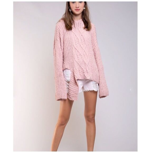COPY - chunky Knit Hoodie Sweater - Picture 3 of 9